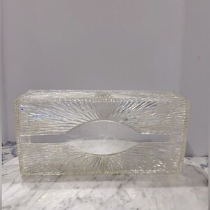 Vintage vanity Celebrity Inc lucite tissue box holder
